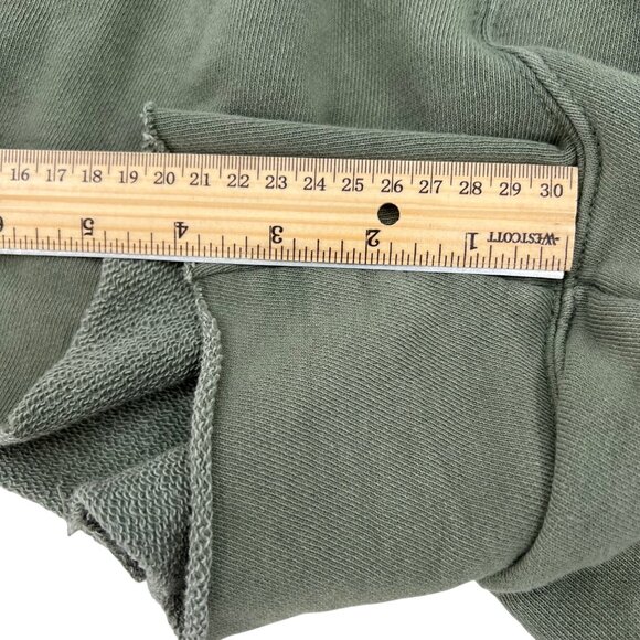 Aerie Olive Green Cotton Blend Women's Elastic Waist Shorts With Pockets - Picture 5 of 6